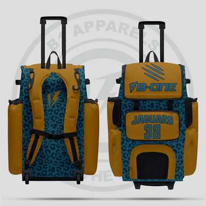 Custom Pro Rolling Bat Bag Brown Blue