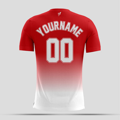 Red & White Dri-Fit Sublimated T-Shirt – Custom Lightweight Athletic Tee