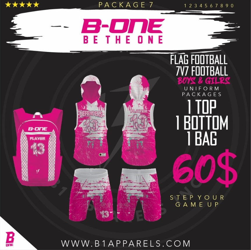 Complete 7v7 Football Gear Package – Custom Top, Bottom, and Backpack