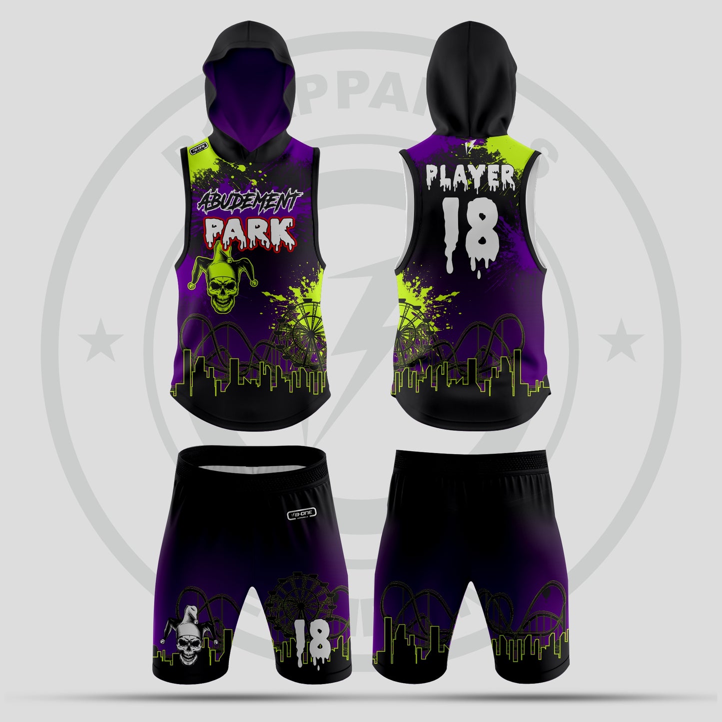 Abudment Park 7v7 Flag Football Uniform – Custom Urban-Inspired Jersey for Elite Teams