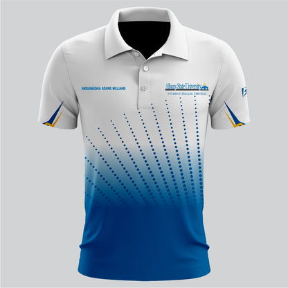 Blue & White Team Polo – Moisture-Wicking Fabric | SRJ Apparel