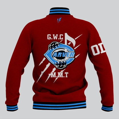 Carvest Black VarsiCarvest Maroon Varsity Jacket Sublimation Made by SRJ