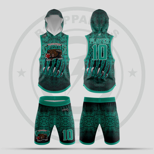 lVancouver Grizzlies 7v7 Flag Football Uniform – Retro-Inspired Custom Jersey for Elite Teams