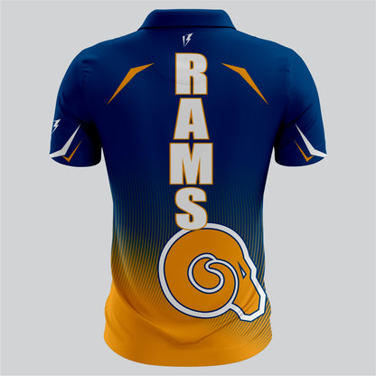 Bold Blue & Yellow Team Polo – Mesh Dri-Fit Sublimation by SRJ Apparel
