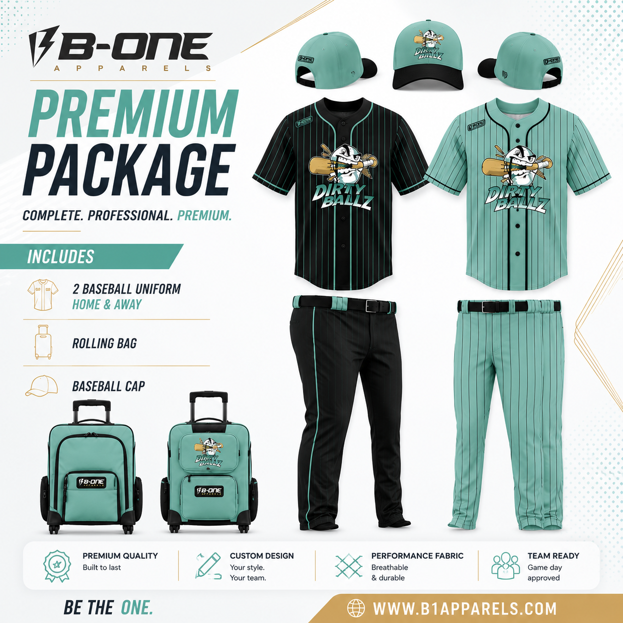 Custom Baseball Uniform Premium Package – Complete Home & Away Team Set