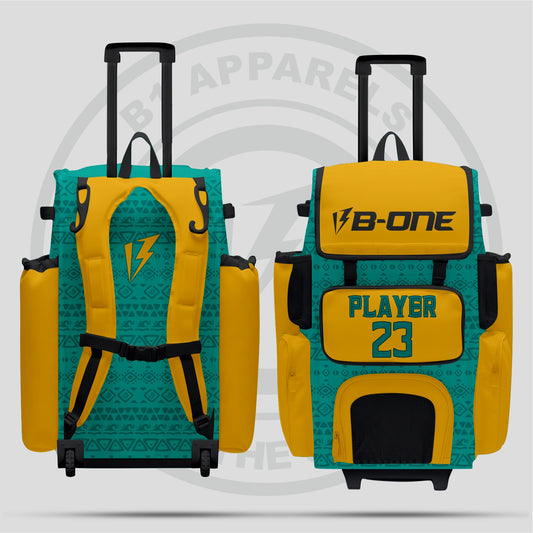 Custom Pro Rolling Bat Bag Yellow