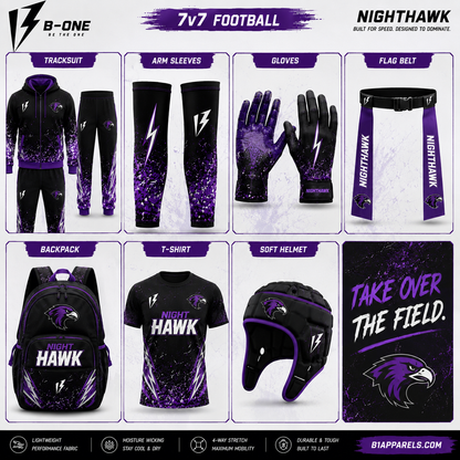 Night Hawks Custom 7v7 Flag Football Uniforms | B1 Apparels