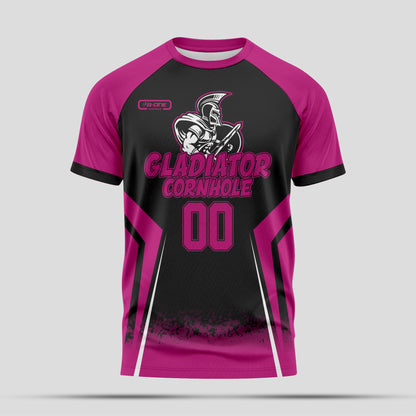 Gladiator Cornhole Shirt - Tournament Warrior Cornhole Tee for Competitive Players