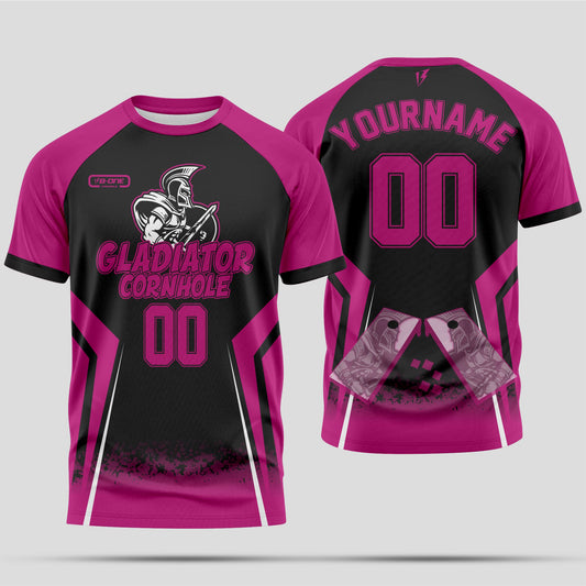 Gladiator Cornhole Shirt - Tournament Warrior Cornhole Tee for Competitive Players