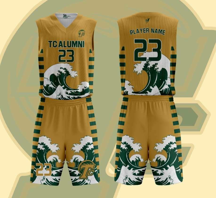 TC Alumni Basketball Uniform Singlet and Short Singel layer Sublimation