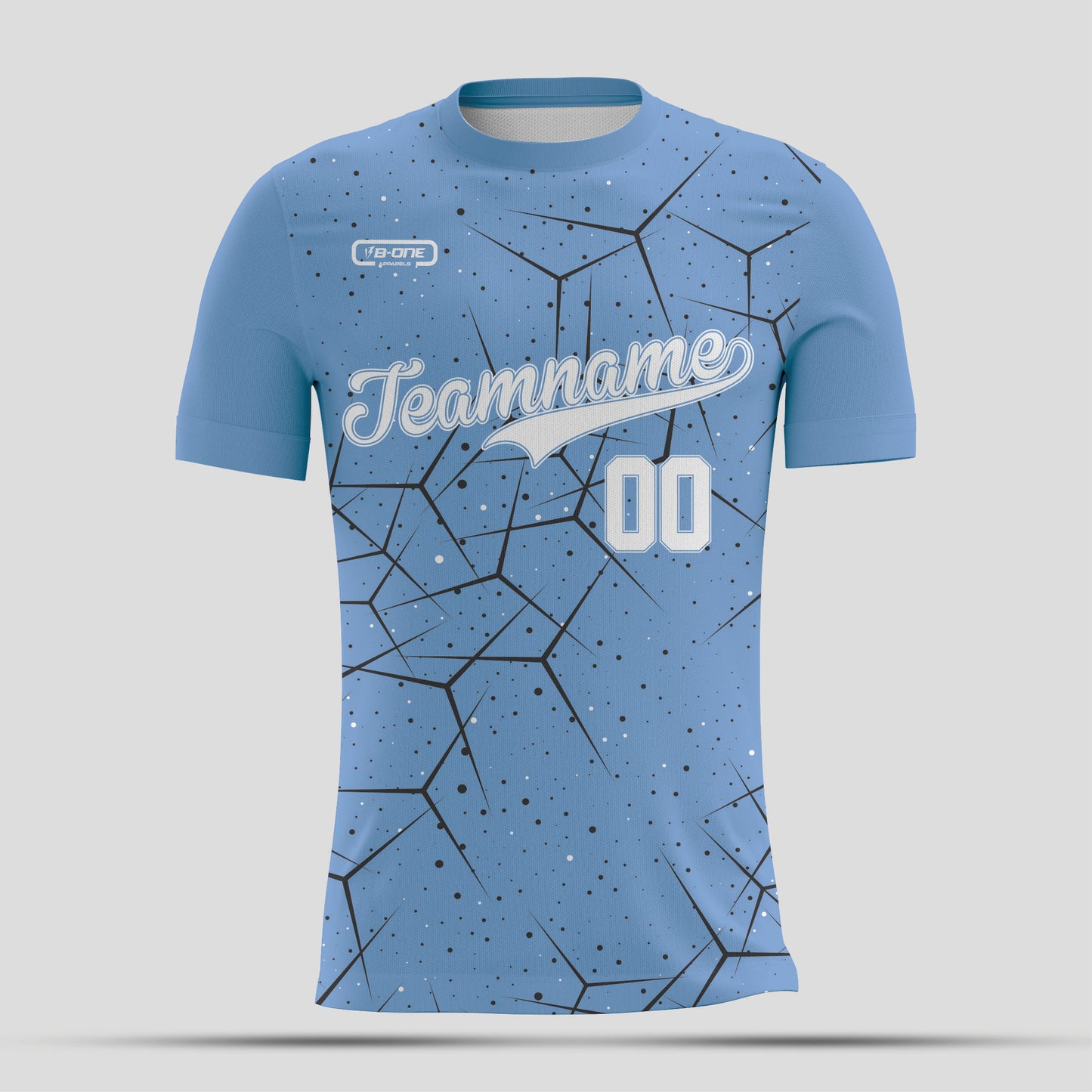 Light Blue and Black Texturre with white letters Dri-Fit Texture T-Shirt – Custom Sublimated Athletic