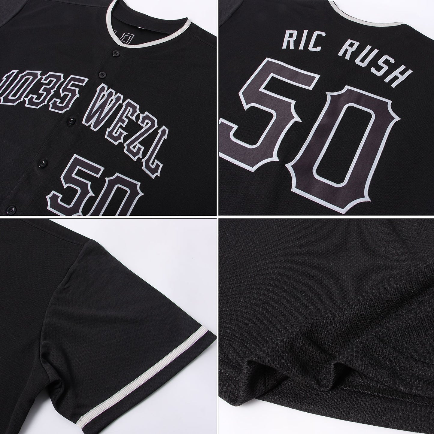 Custom Black Black-Gray Authentic Softball Jersey