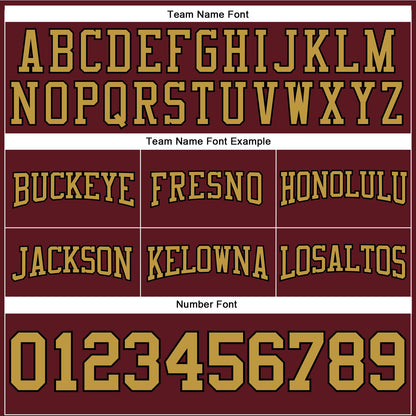 Custom Stitched Burgundy Old Gold-Black Football Pullover Sweatshirt Hoodie