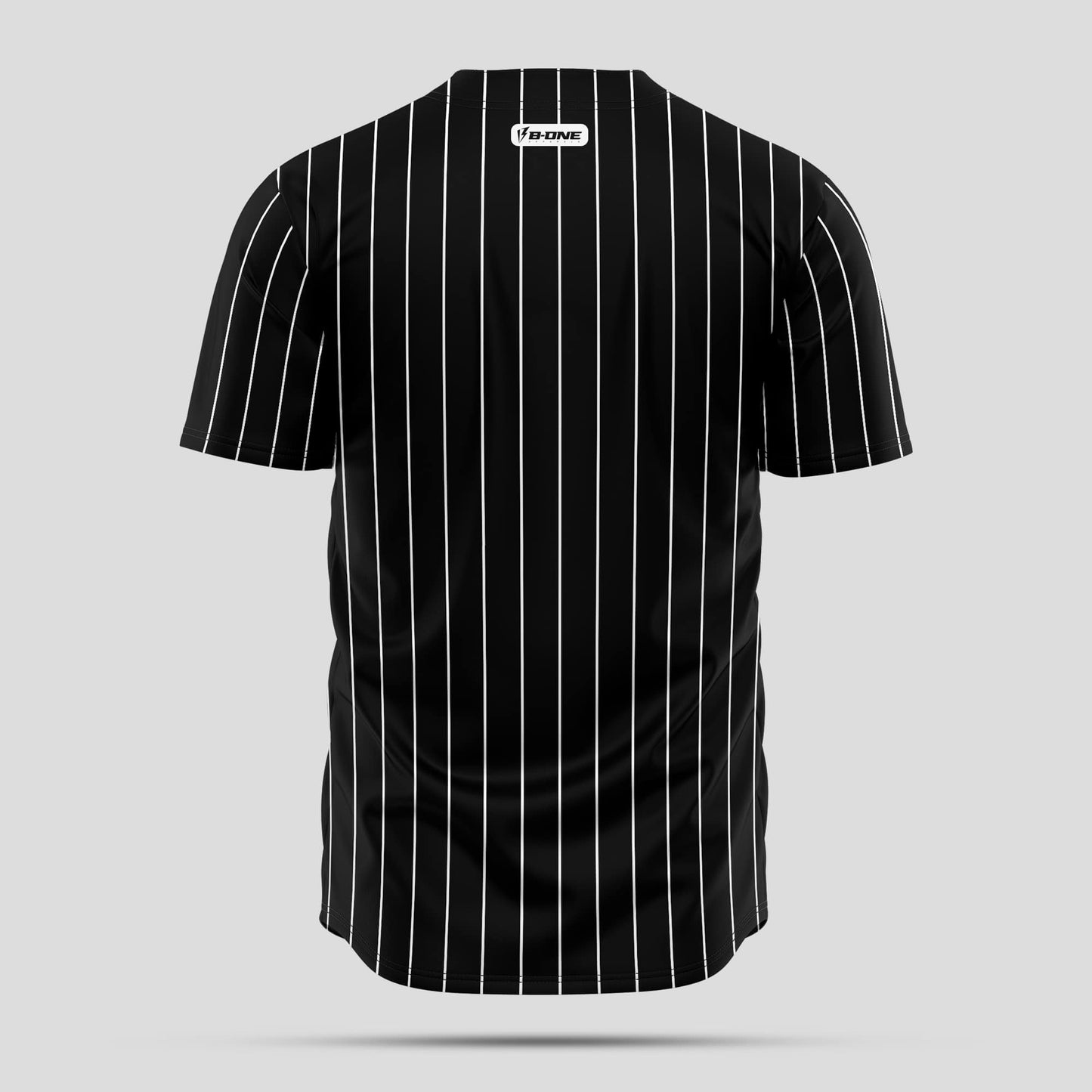 Custom Black Pinstripe Authentic Baseball Jersey