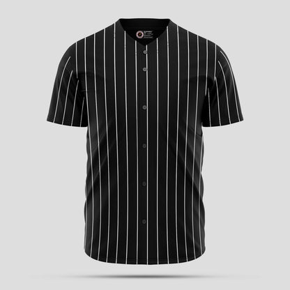 Custom Black Pinstripe Authentic Baseball Jersey