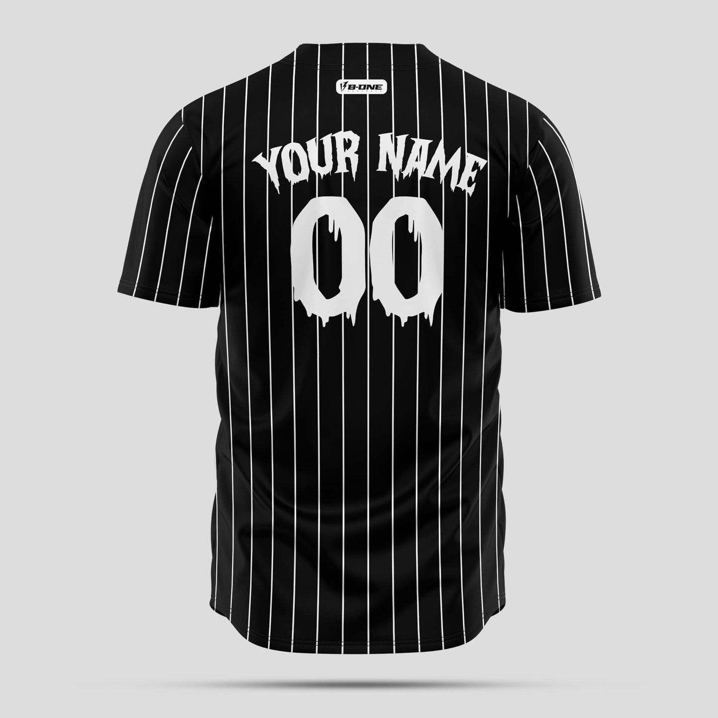 Custom Black Pinstripe Authentic Baseball Jersey