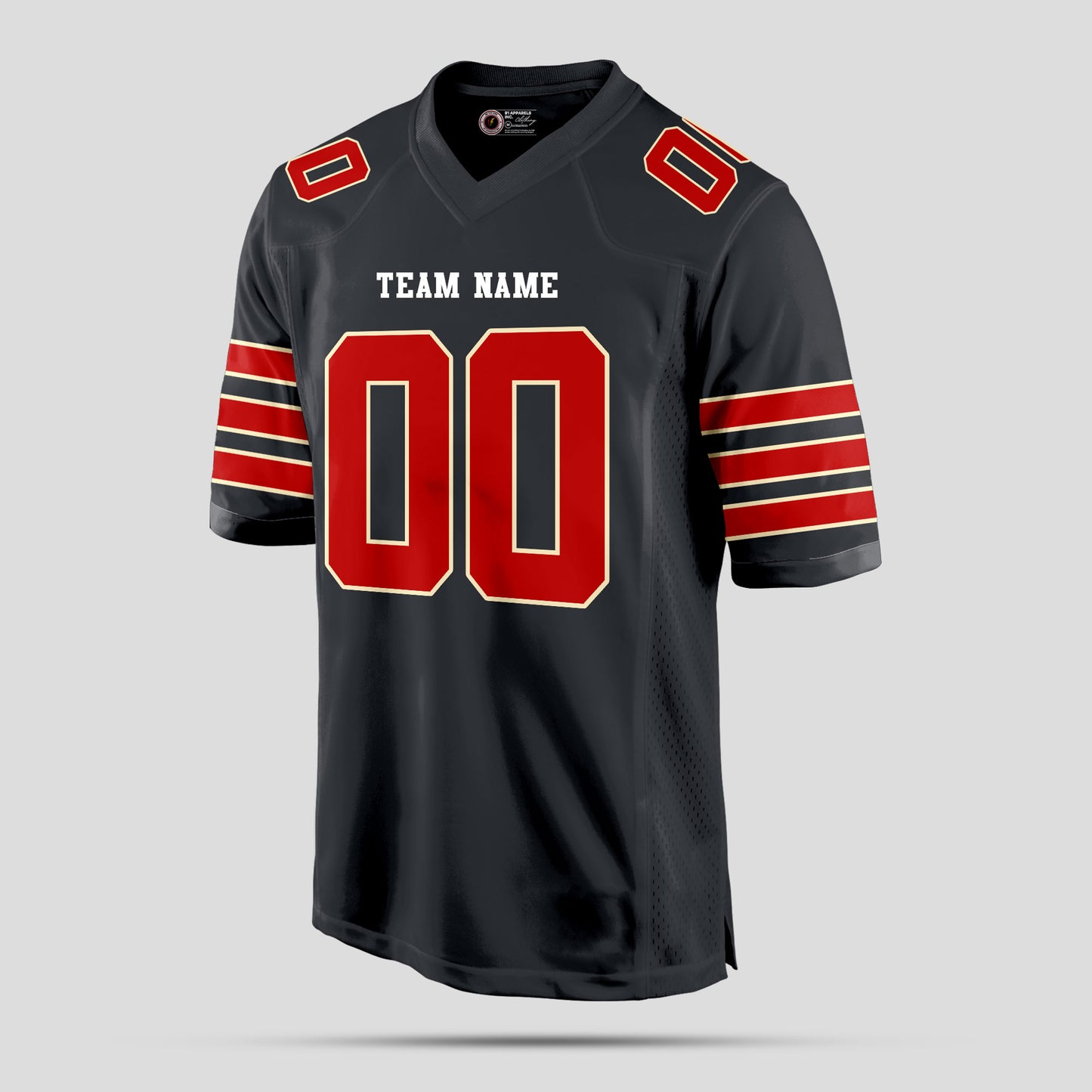 Custom Black and Red High-Quality Football Jersey – Personalized Teamwear