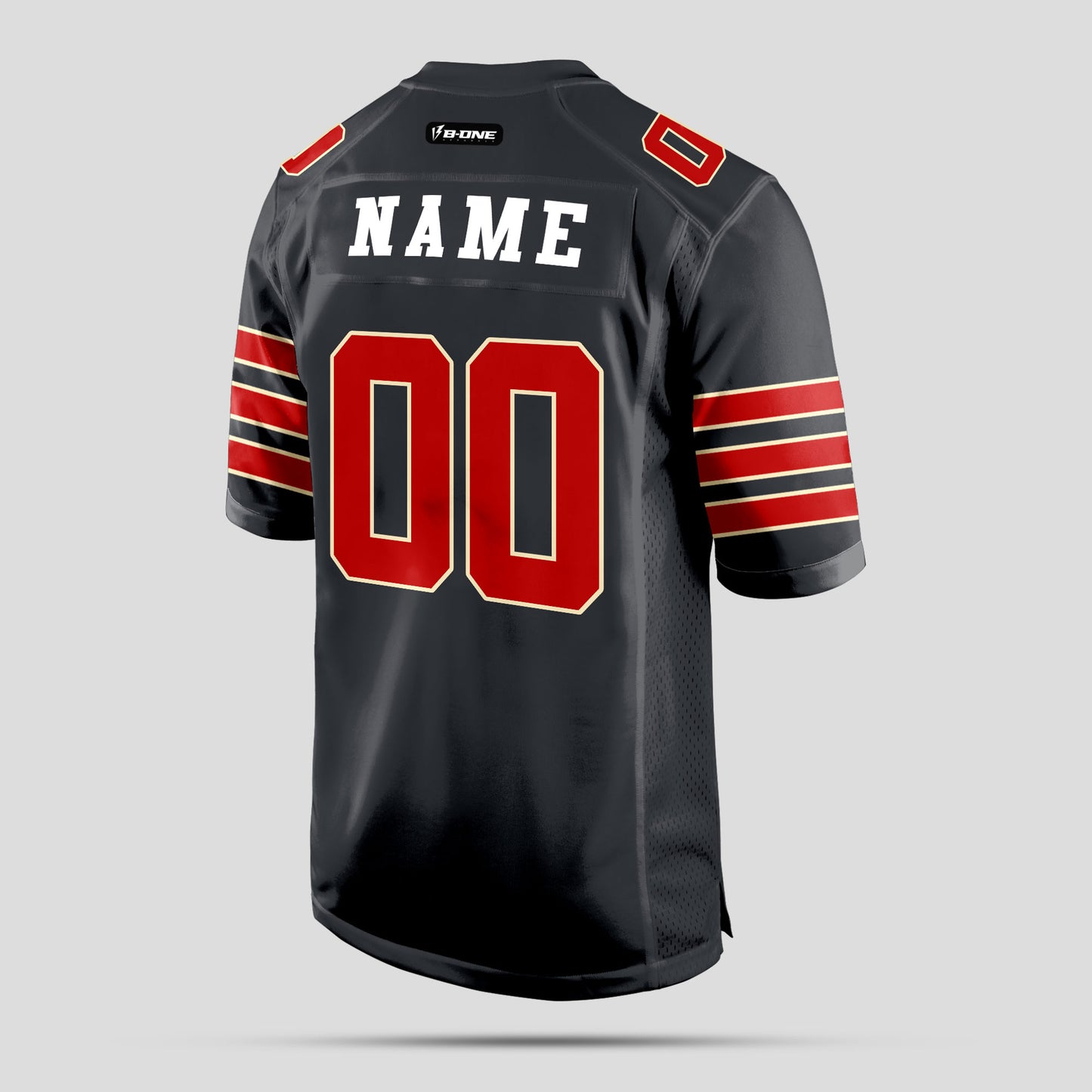 Custom Black and Red High-Quality Football Jersey – Personalized Teamwear