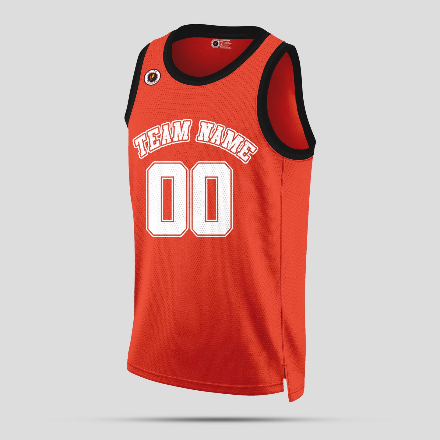 Custom Black, White, and Orange Basketball Jerseys – Team Uniforms