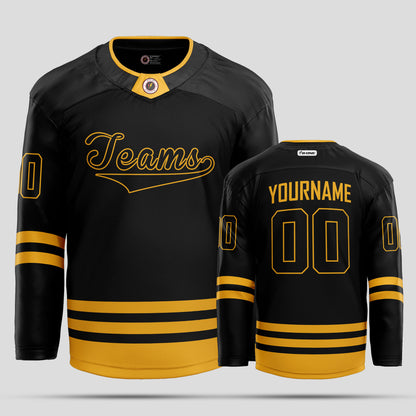 Custom Black and Yellow Premium Quality Baseball Jersey