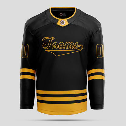 Custom Black and Yellow Premium Quality Baseball Jersey