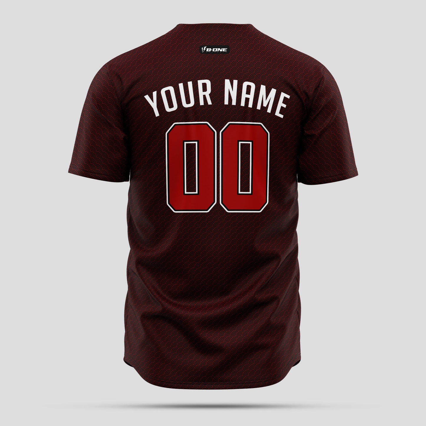 Quality Custom Burgundy Red Pattern Baseball Jersey