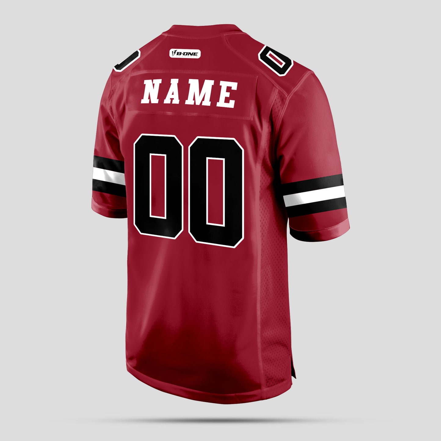 Custom Cardinal Black and White Football Jersey with Personalized Team Name