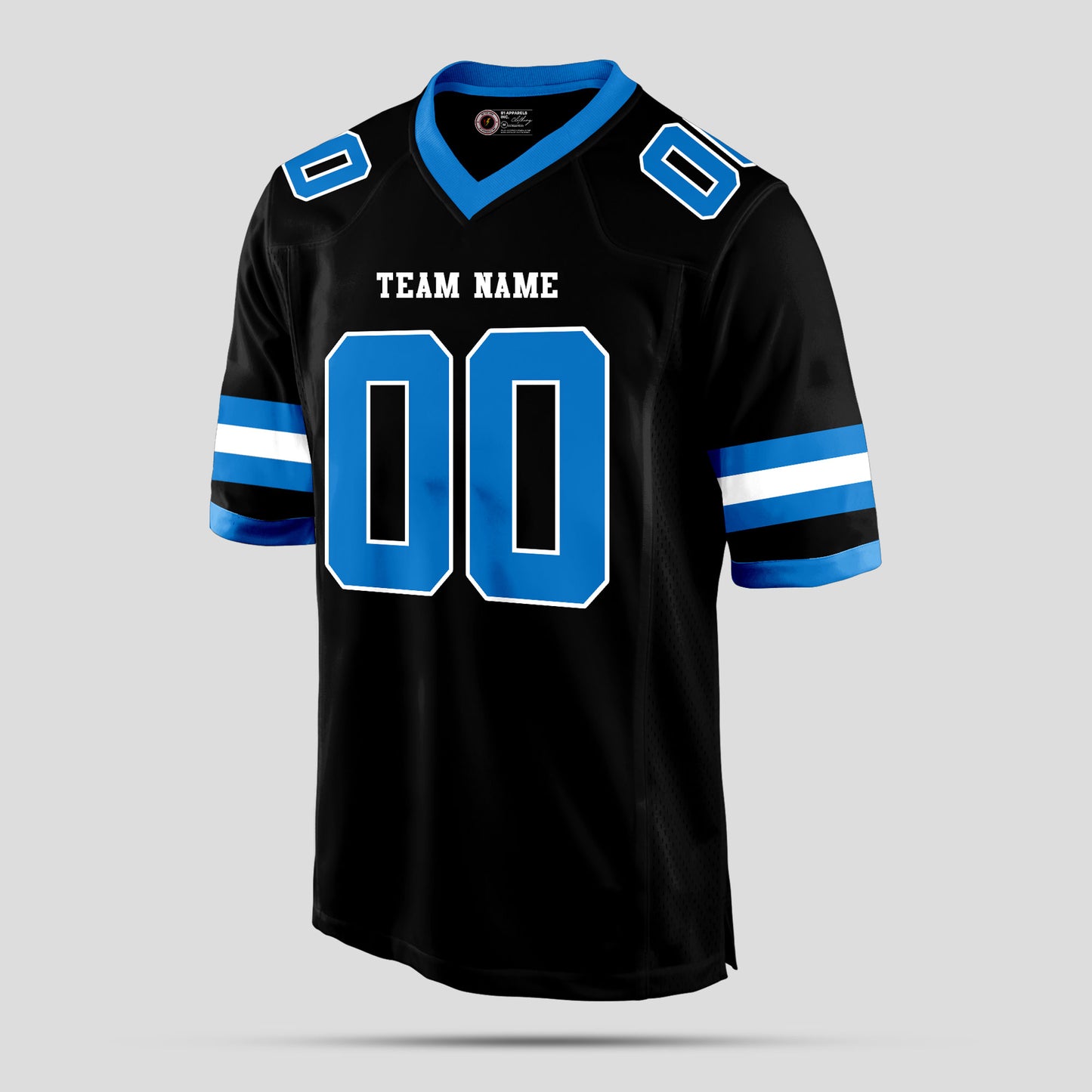 Custom Club Team Black and Blue Premium Quality Football Jersey - Elite Performance Gear