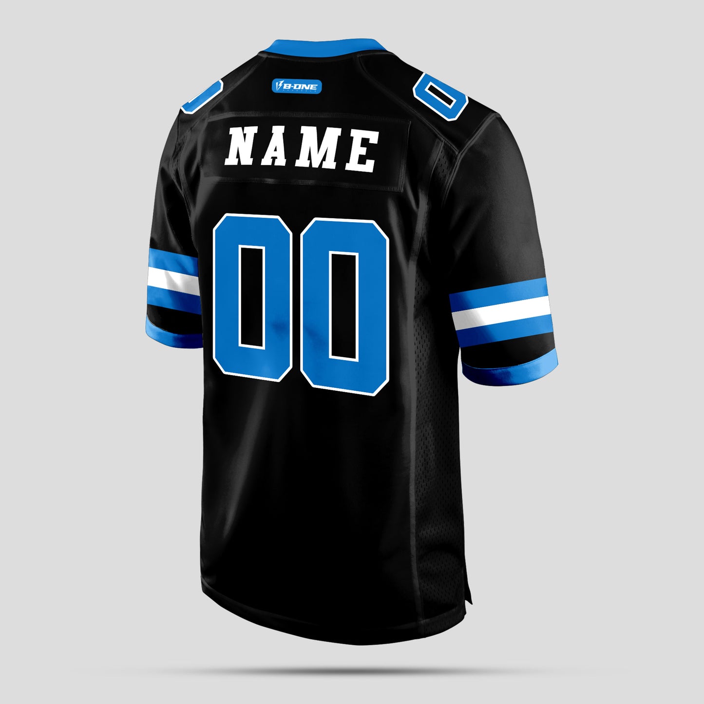 Custom Club Team Black and Blue Premium Quality Football Jersey - Elite Performance Gear