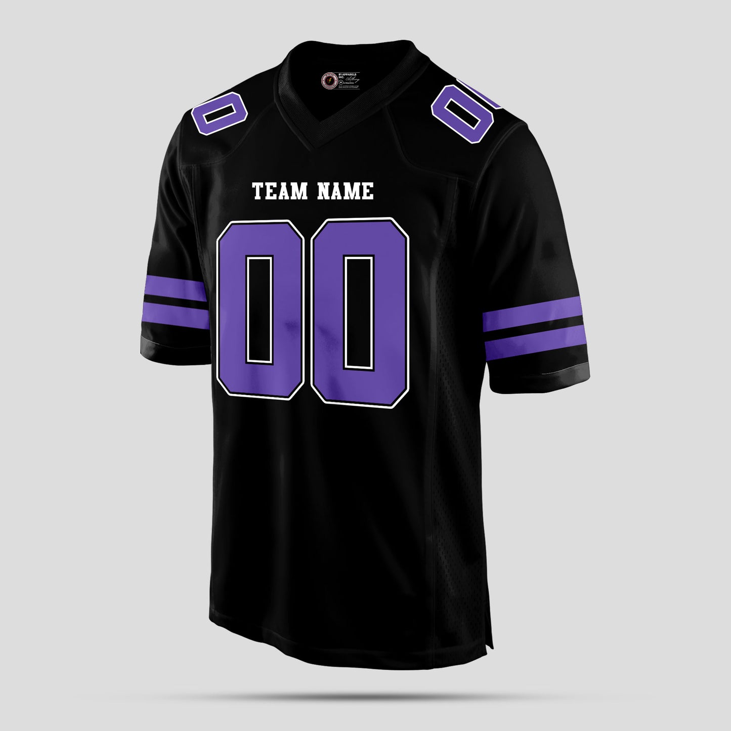 Custom Club Team Black and Purple Authentic Football Jersey – Premium Teamwear