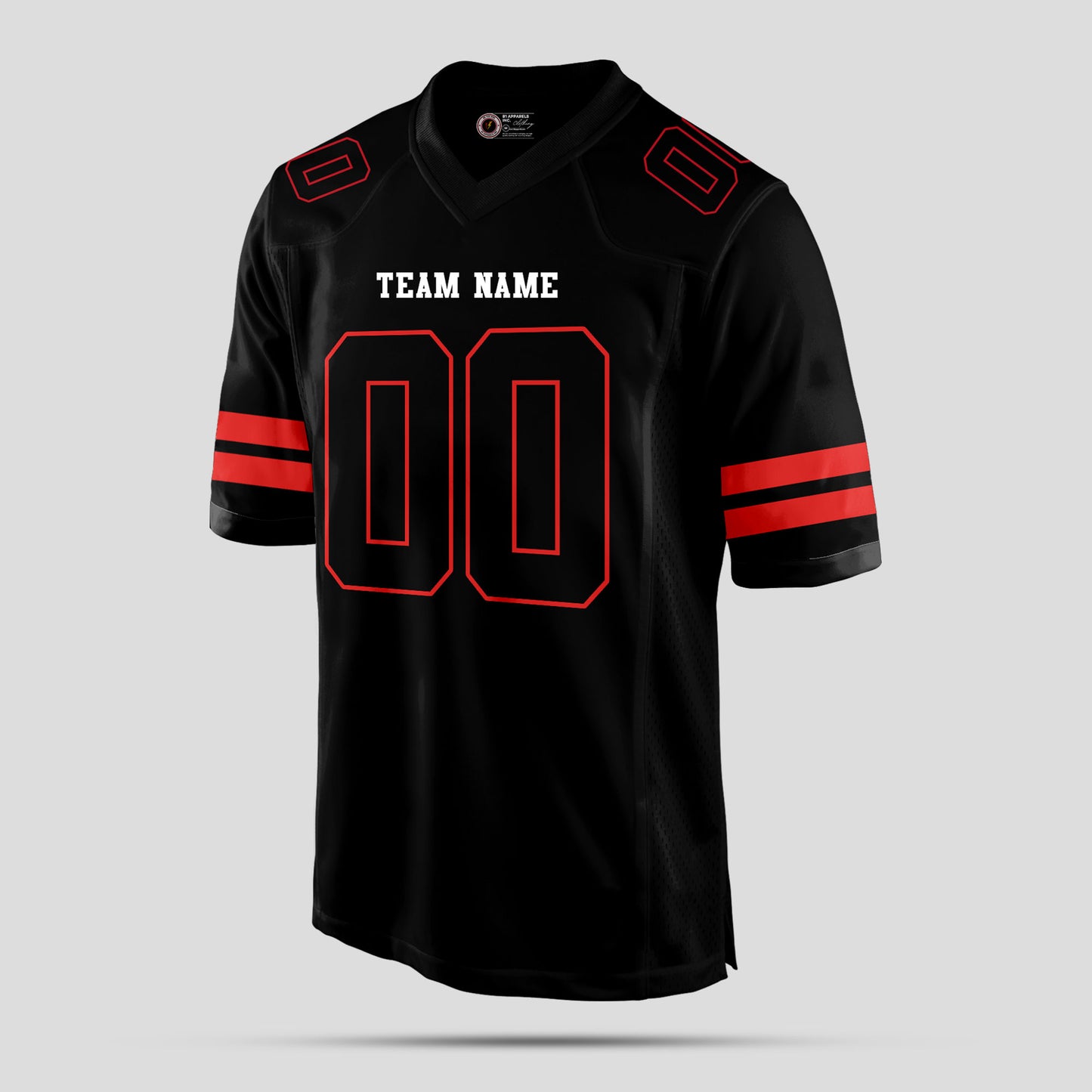 Custom Club Team Black and Red Football Jersey – Premium Team Sportswear