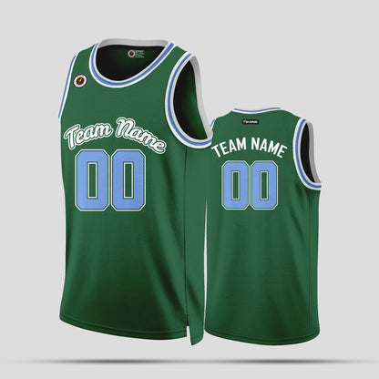 Custom Blue and Green Basketball Jerseys – Club Team Uniforms