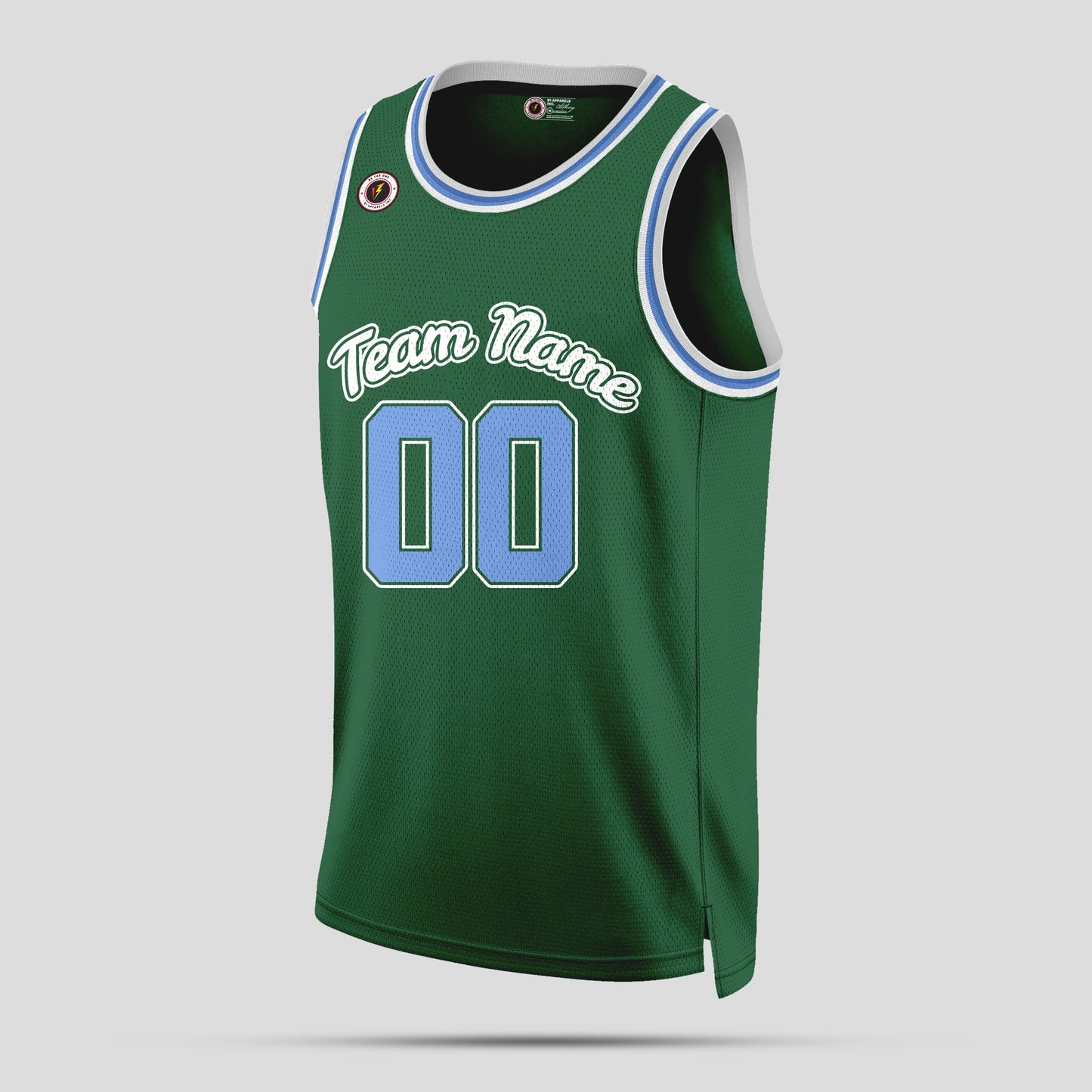 Custom Blue and Green Basketball Jerseys – Club Team Uniforms