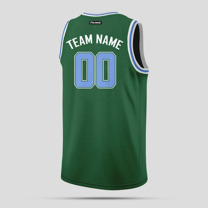 Custom Blue and Green Basketball Jerseys – Club Team Uniforms