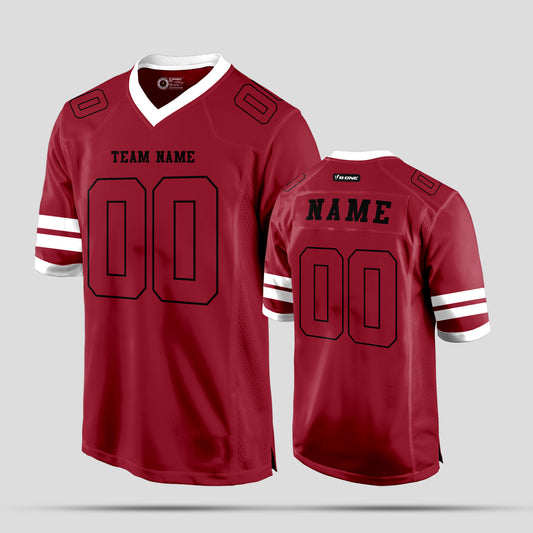 Custom Cardinal Black and White Football Jersey for Club Teams with Personalized Name