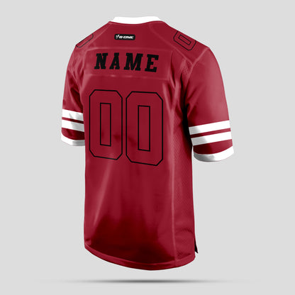 Custom Cardinal Black and White Football Jersey for Club Teams with Personalized Name