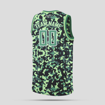 Custom Green Camo Basketball Jerseys – Club Team Uniforms