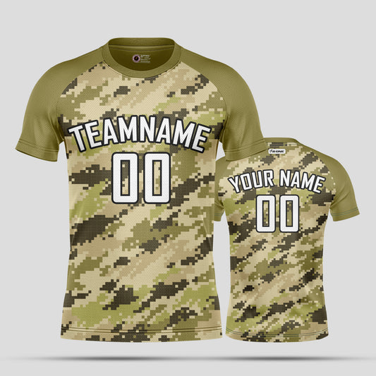 Custom Club Team Name Soccer Jerseys – Camo Green Personalized Uniforms