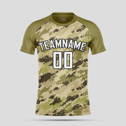 Custom Club Team Name Soccer Jerseys – Camo Green Personalized Uniforms