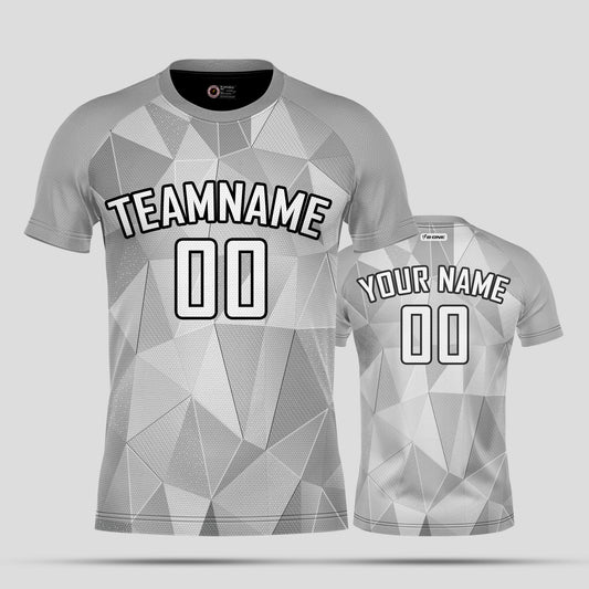 Custom Club Team Name Soccer Jerseys – Gray Pattern Personalized Uniforms