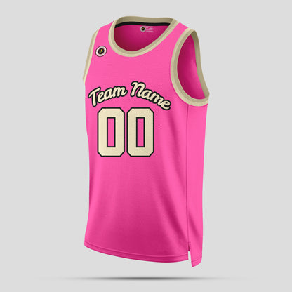 Custom Club Team Pink & Gold Basketball Jerseys – Personalized & Luxurious