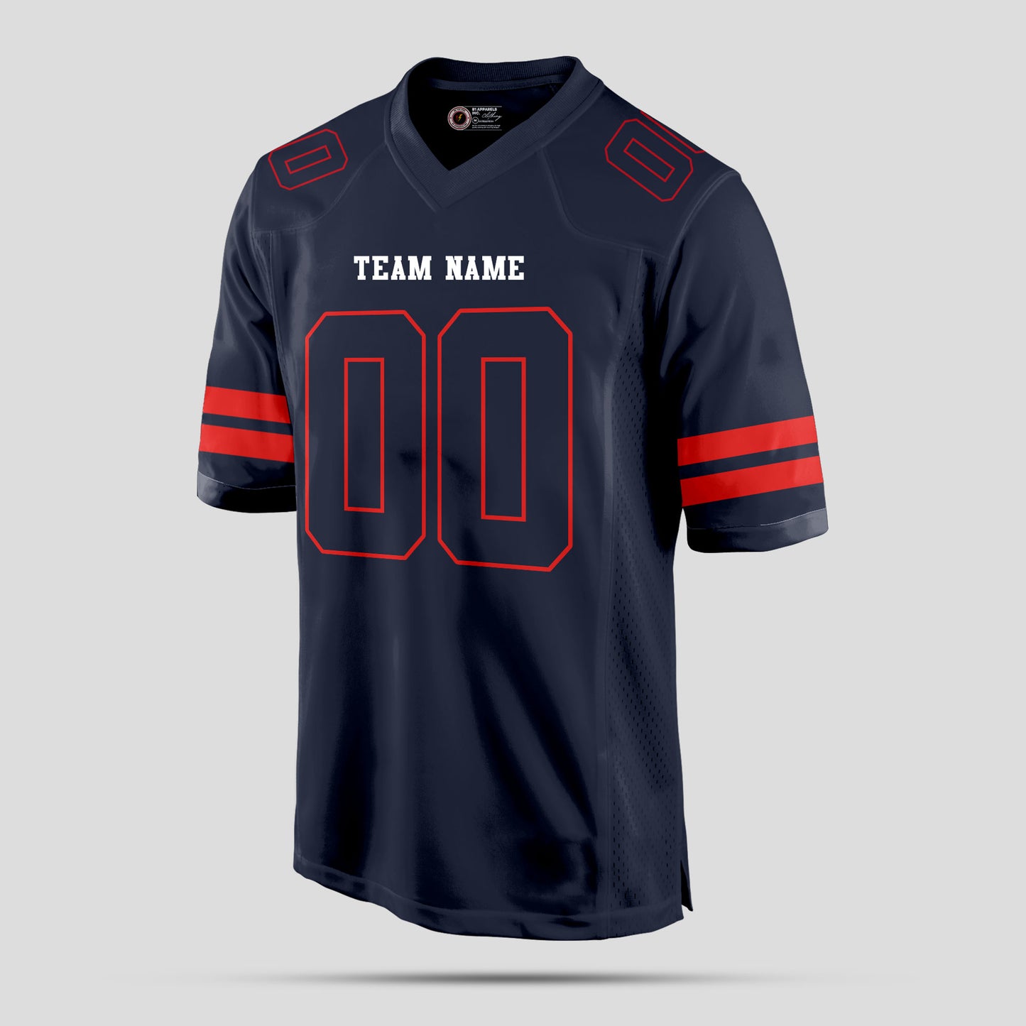 Custom Club Team Navy Blue and Red Football Jersey – Premium Personalized Sportswear