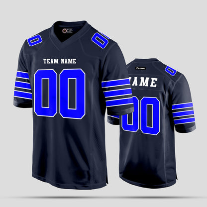 Custom Club Team Navy and Light Blue Football Jersey – Premium Personalized Sportswear