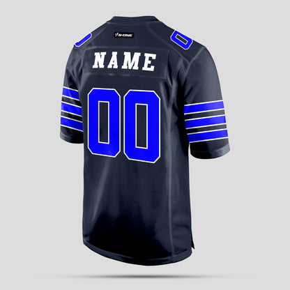 Custom Club Team Navy and Light Blue Football Jersey – Premium Personalized Sportswear