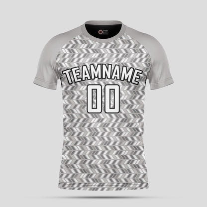 Custom Club Team Number Soccer Jerseys – Gray & White Personalized Uniforms