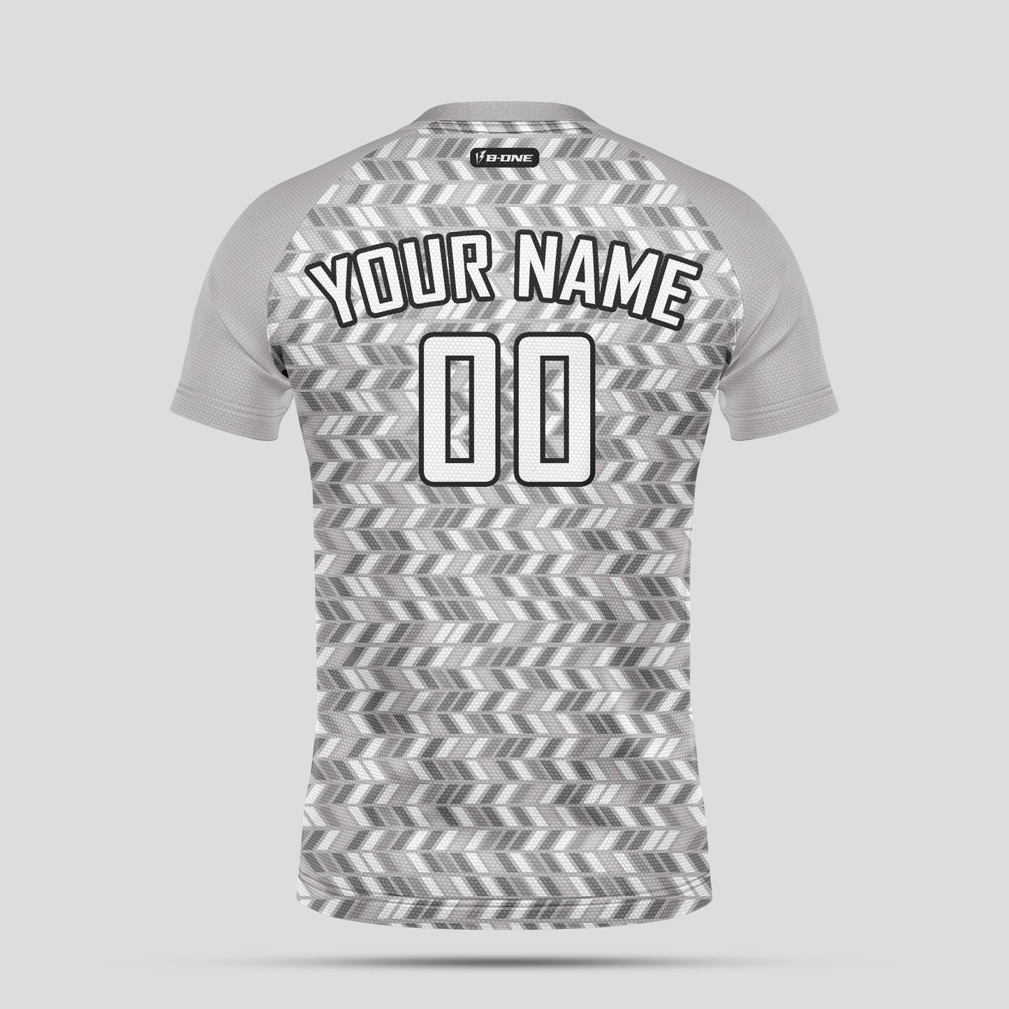 Custom Club Team Number Soccer Jerseys – Gray & White Personalized Uniforms