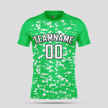 Custom Club Team Number Soccer Jerseys – Light Green & White Personalized Uniforms