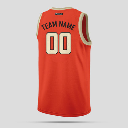 Custom Orange and Gold Basketball Jerseys – Club Team Uniforms