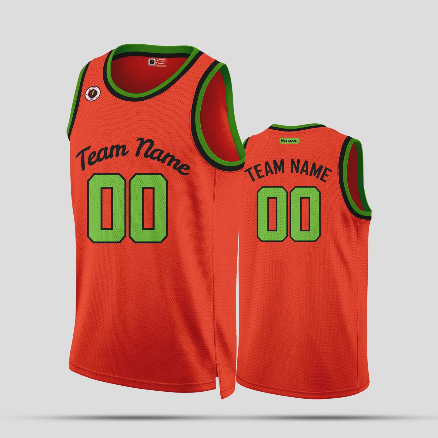 Custom Orange and Green Basketball Jerseys – Club Team Uniforms