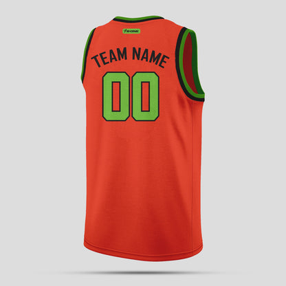 Custom Orange and Green Basketball Jerseys – Club Team Uniforms